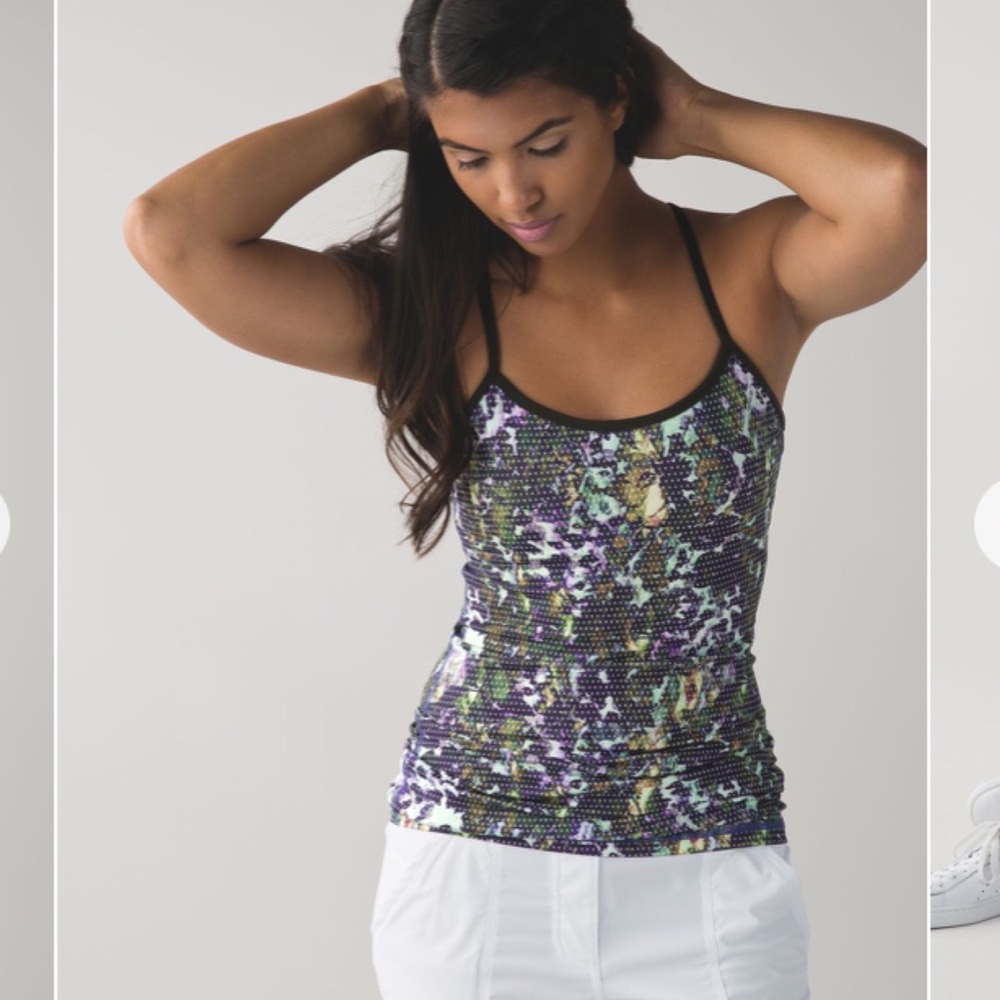 Lululemon 🍋 Power Y Tank Top Floral Sport